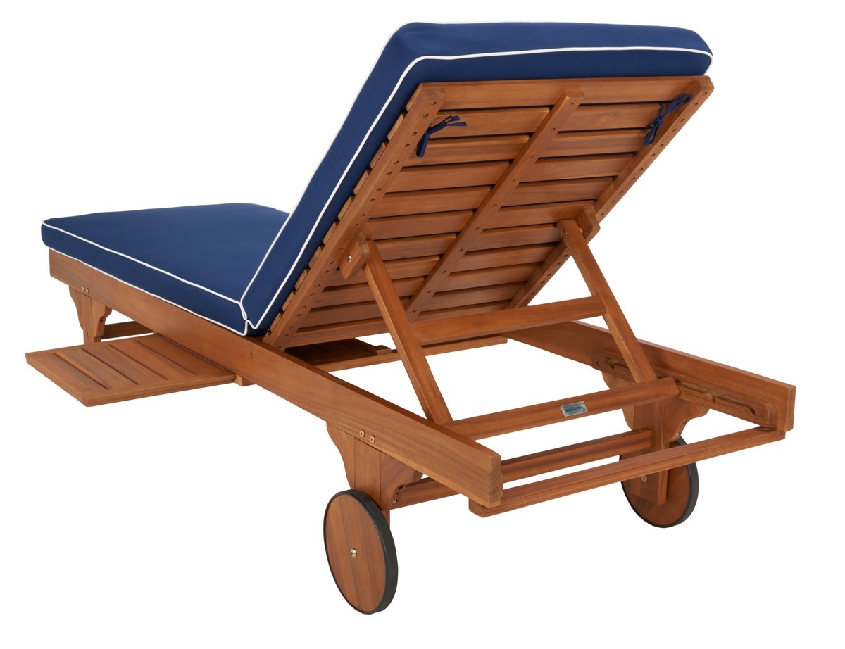 Newport Lounge Chair - Natural/Navy - Safavieh - Image 7