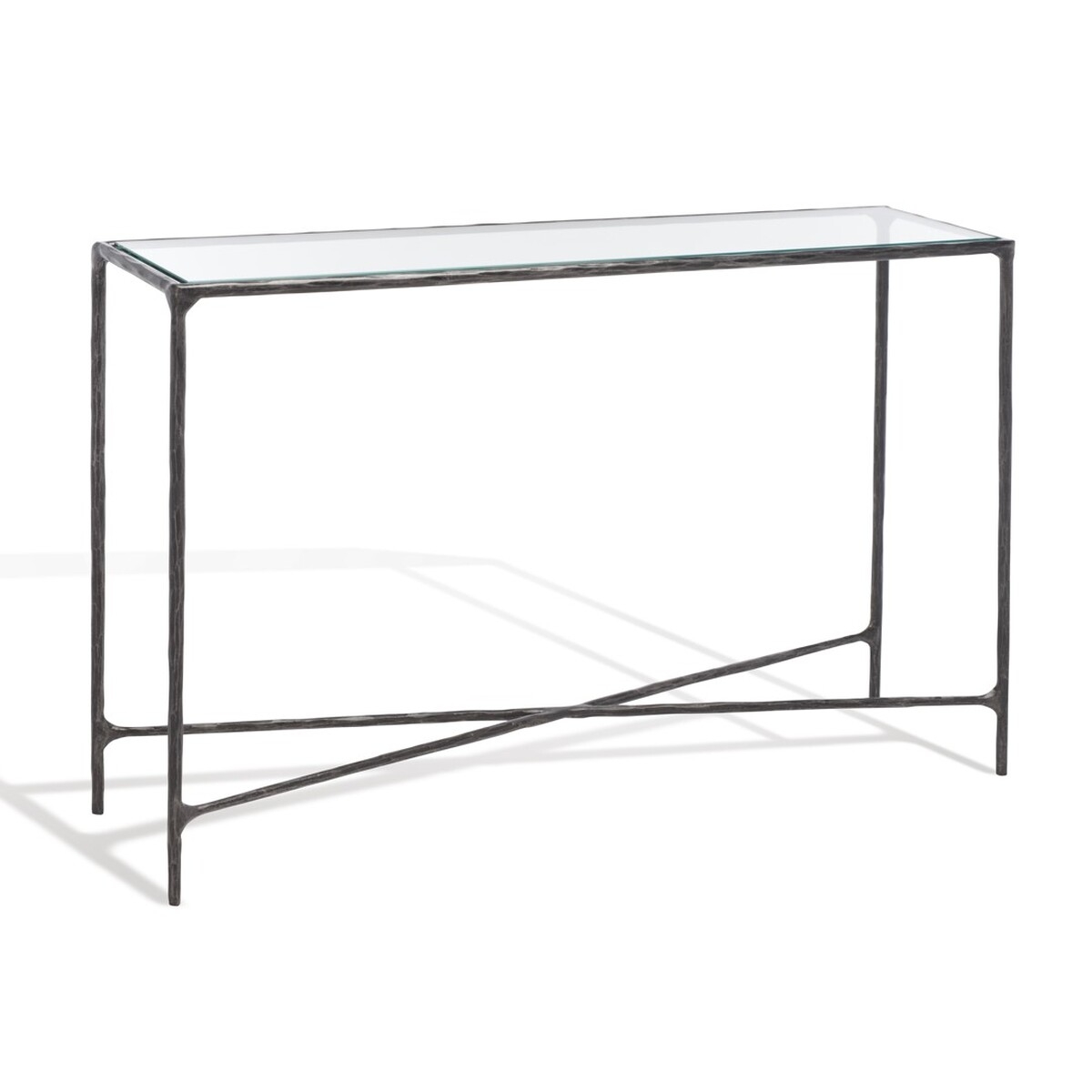Jessa Forged Metal Rectangle Console Table - Black - Image 6