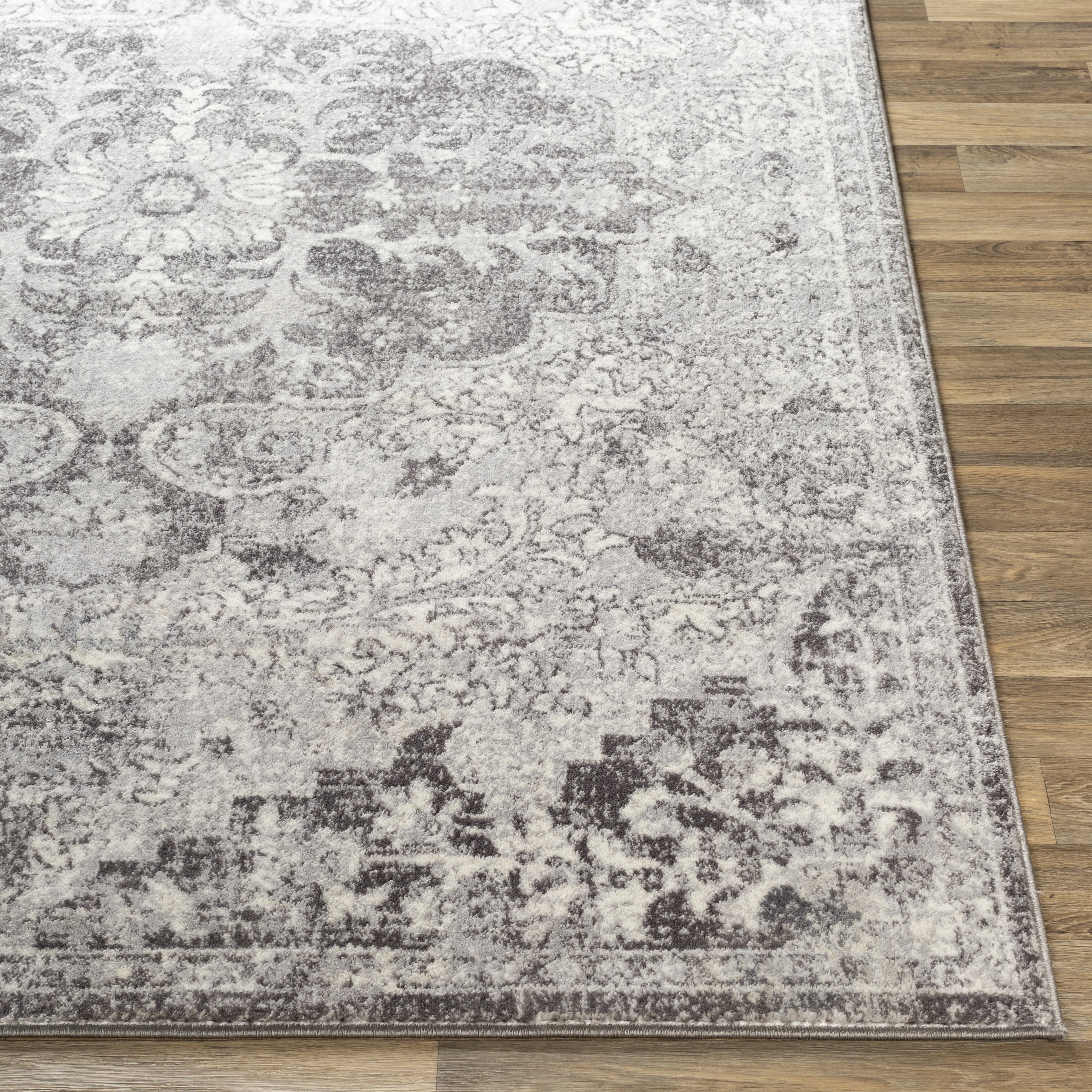 Wanderlust Gray Indoor 2' x 2'11" Machine Woven Rug - Image 2