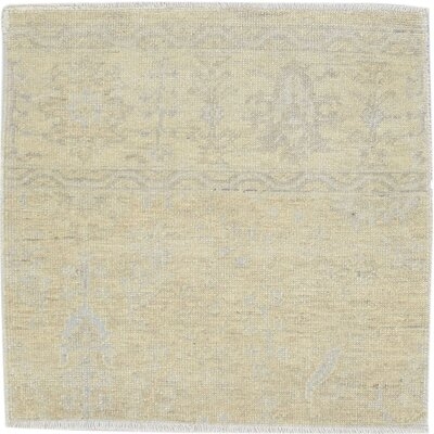 One-of-a-Kind Hand-Knotted 2' x 3' Wool Area Rug in Beige - Image 0