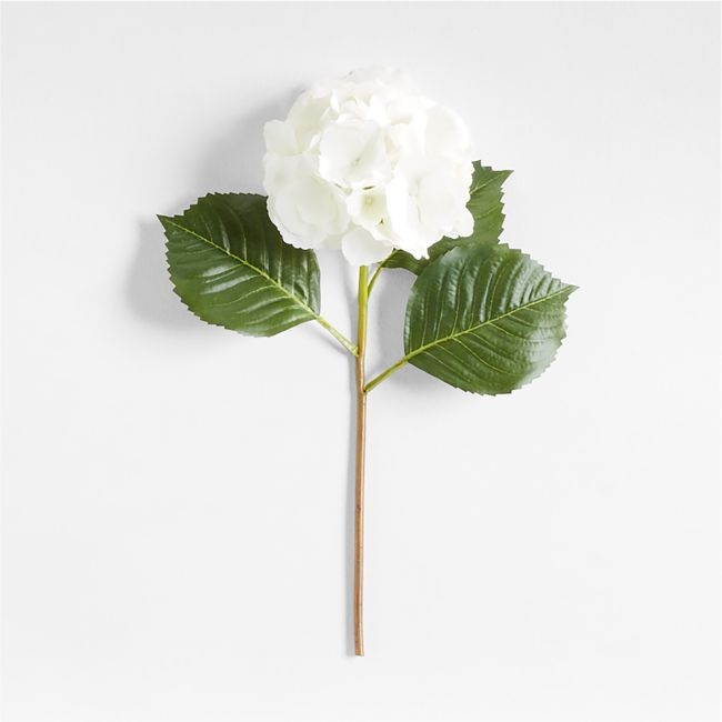 Faux White Hydrangea Stem 20" by Abigail Ahern - Image 0