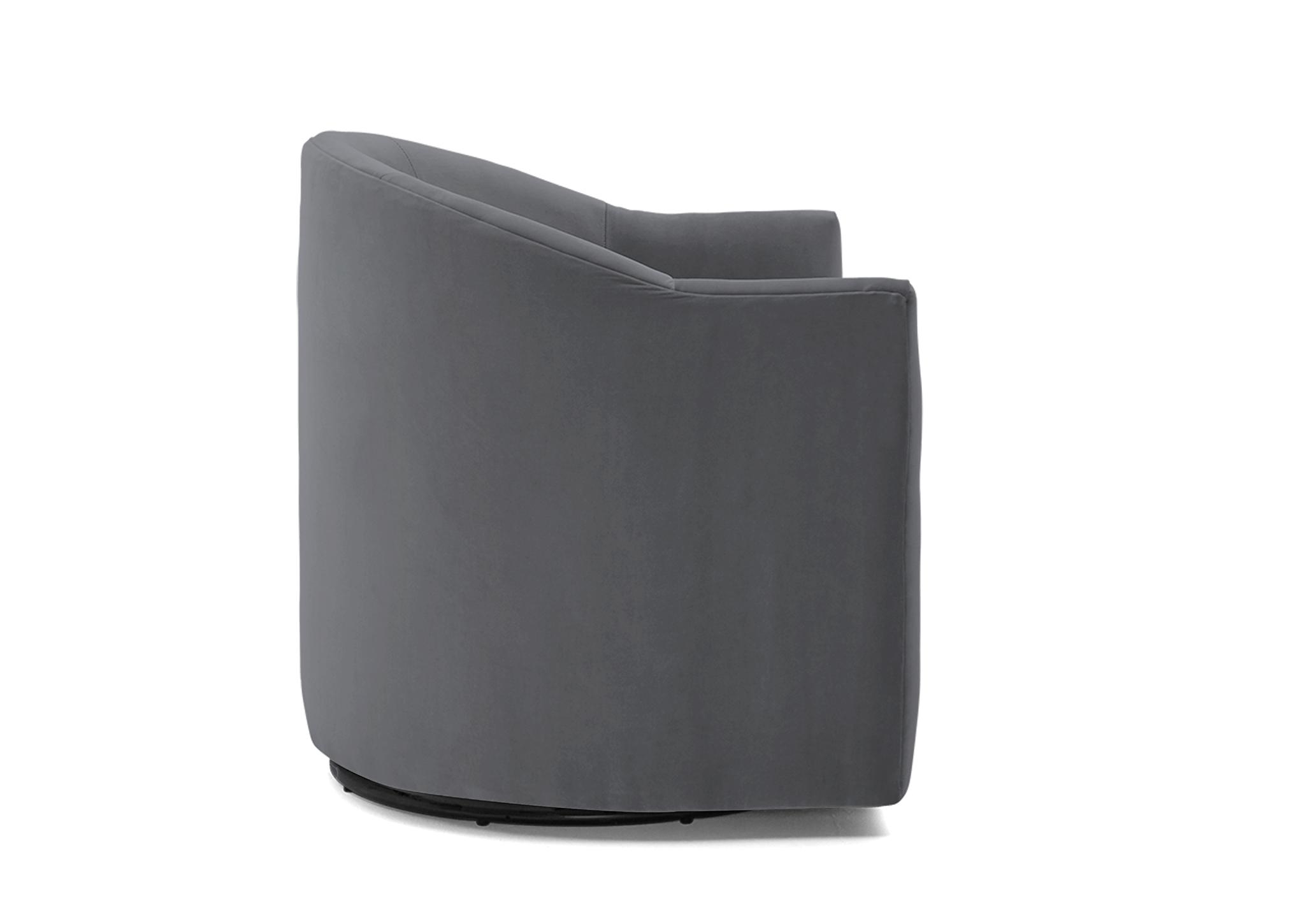 Gray Jolie Mid Century Modern Swivel Chair - Essence Ash - Image 2