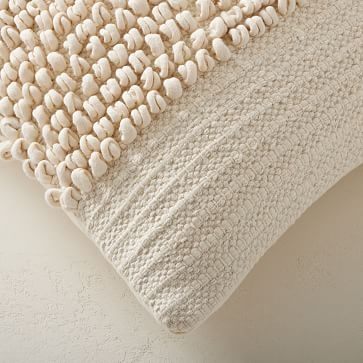 Soft Corded Banded Pillow Cover, 20"x20", Natural Canvas - Image 2
