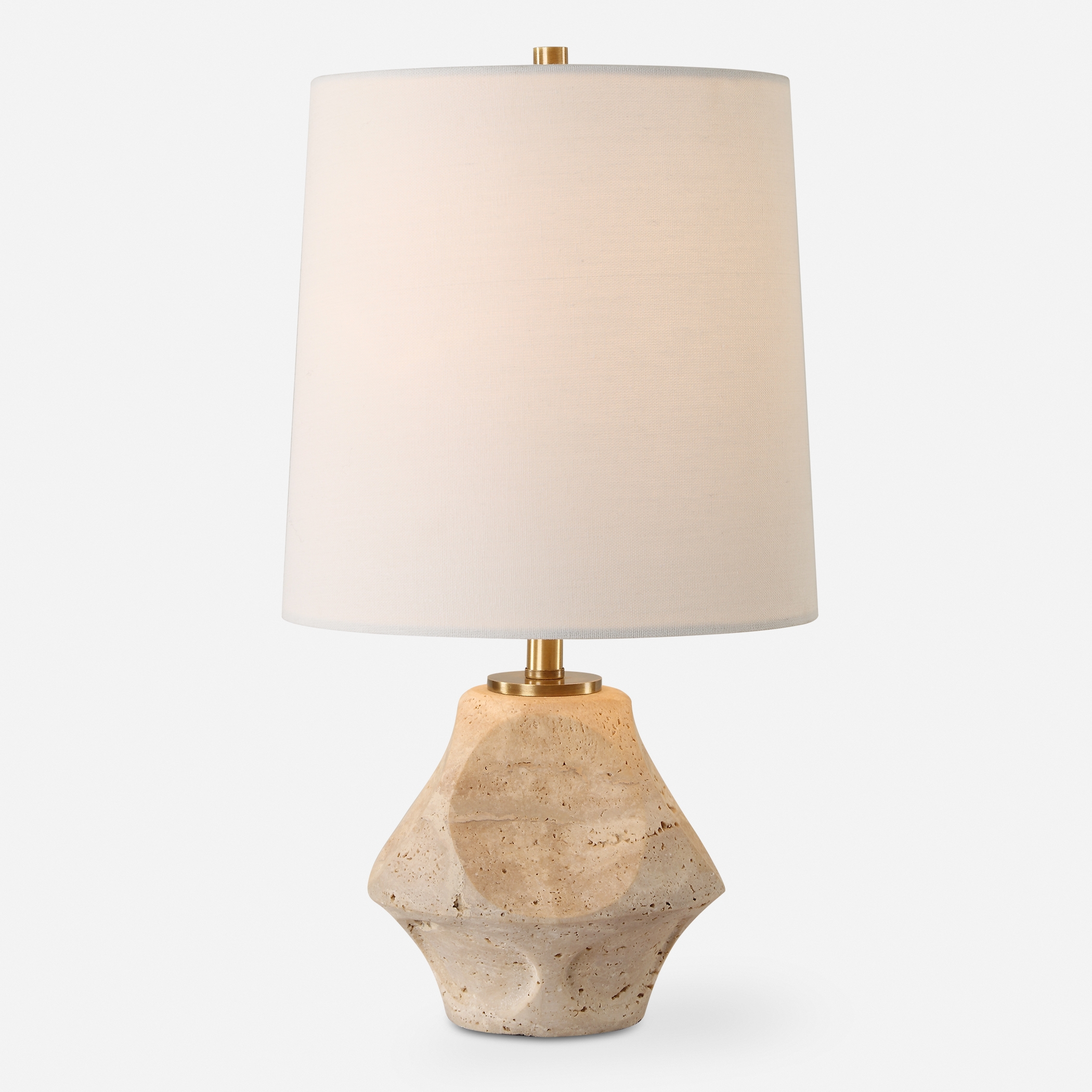 Indent Travertine Accent Lamp - Image 0
