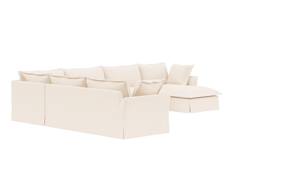 Skylar Slipcovered 4-Piece (5-Seat) Corner Sectional Sofa with Right Chaise - Image 1