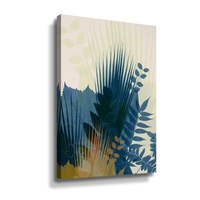 Welcome To The Jungle, Blue 1 Gallery Wrapped Floater-Framed Canvas - Image 0