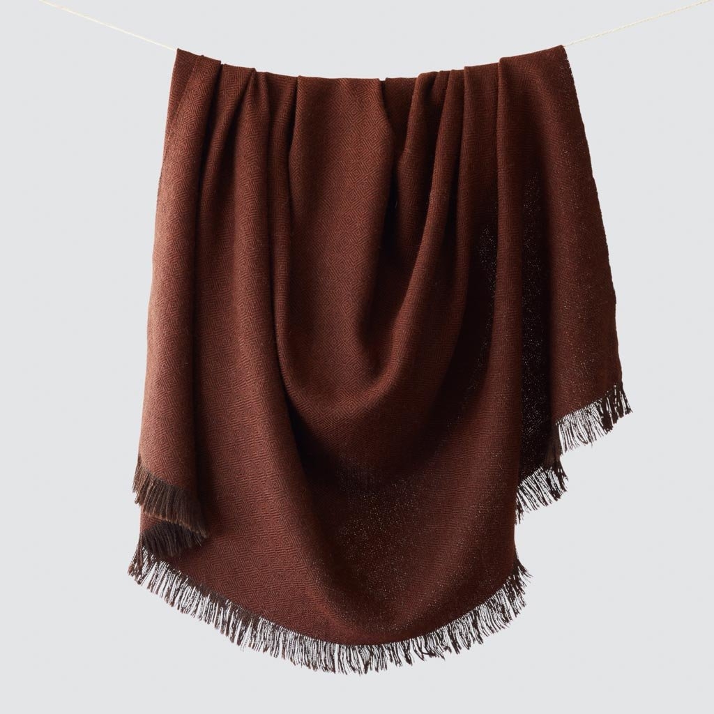 La Calle Alpaca Throw - Rust By The Citizenry - Image 0
