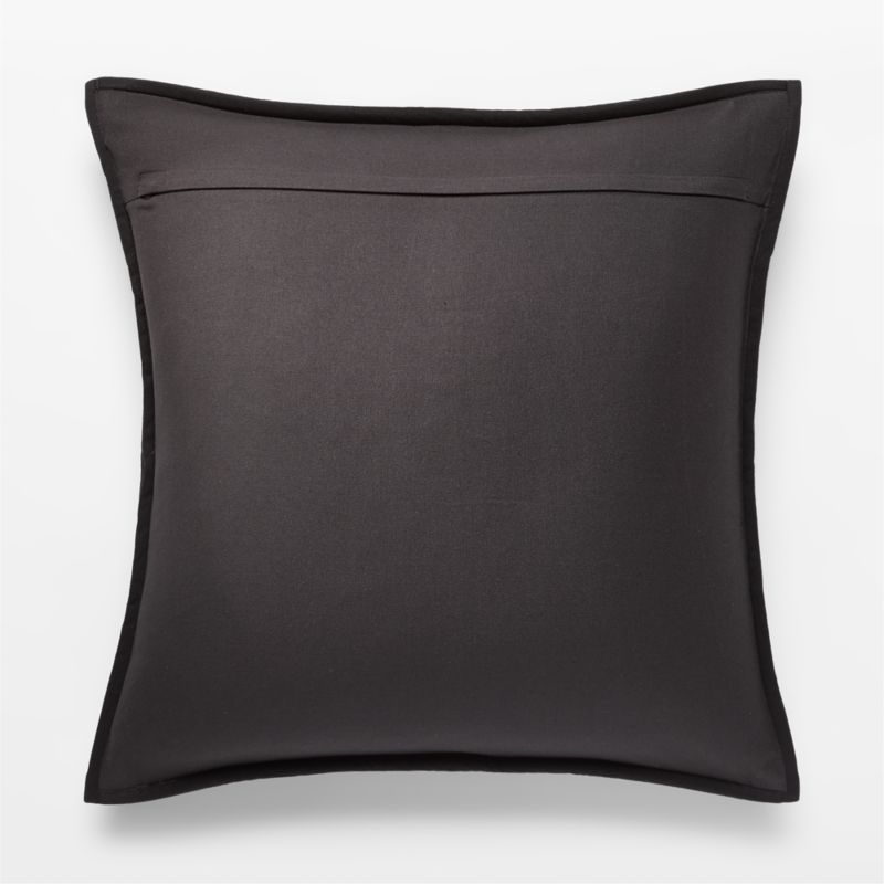 Sequence Black Throw Pillow with Feather-Down Insert 20" - Image 1