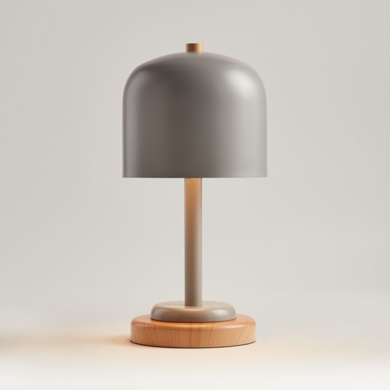 Grey Modern Dome Touch Table Lamp - Image 1