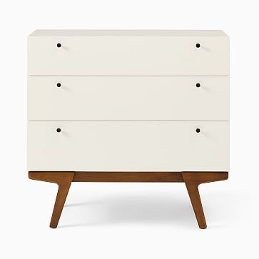 Modern 3-Drawer Dresser, White/Pecan, WE Kids - Image 3