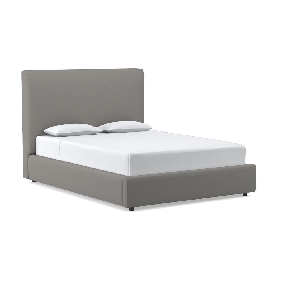 Haven Tall Storage Bed, King, Performance Washed Canvas, Storm Gray - Image 0