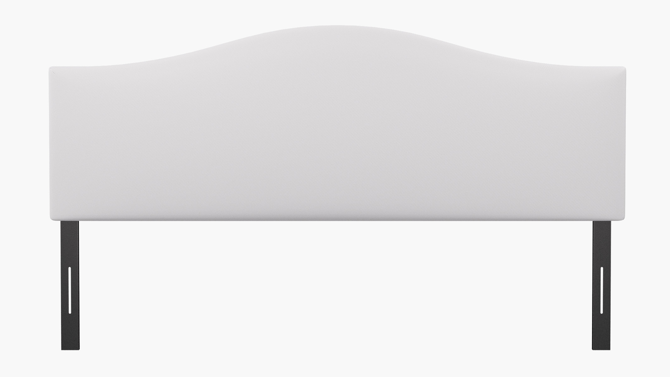 Camelback Headboard, White Twill, King - Image 1