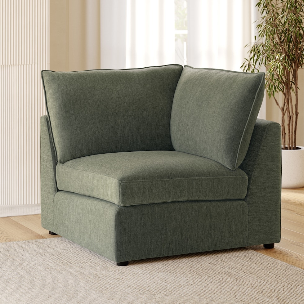 Lenae 38" Corner Module - Eleos Green - Image 0