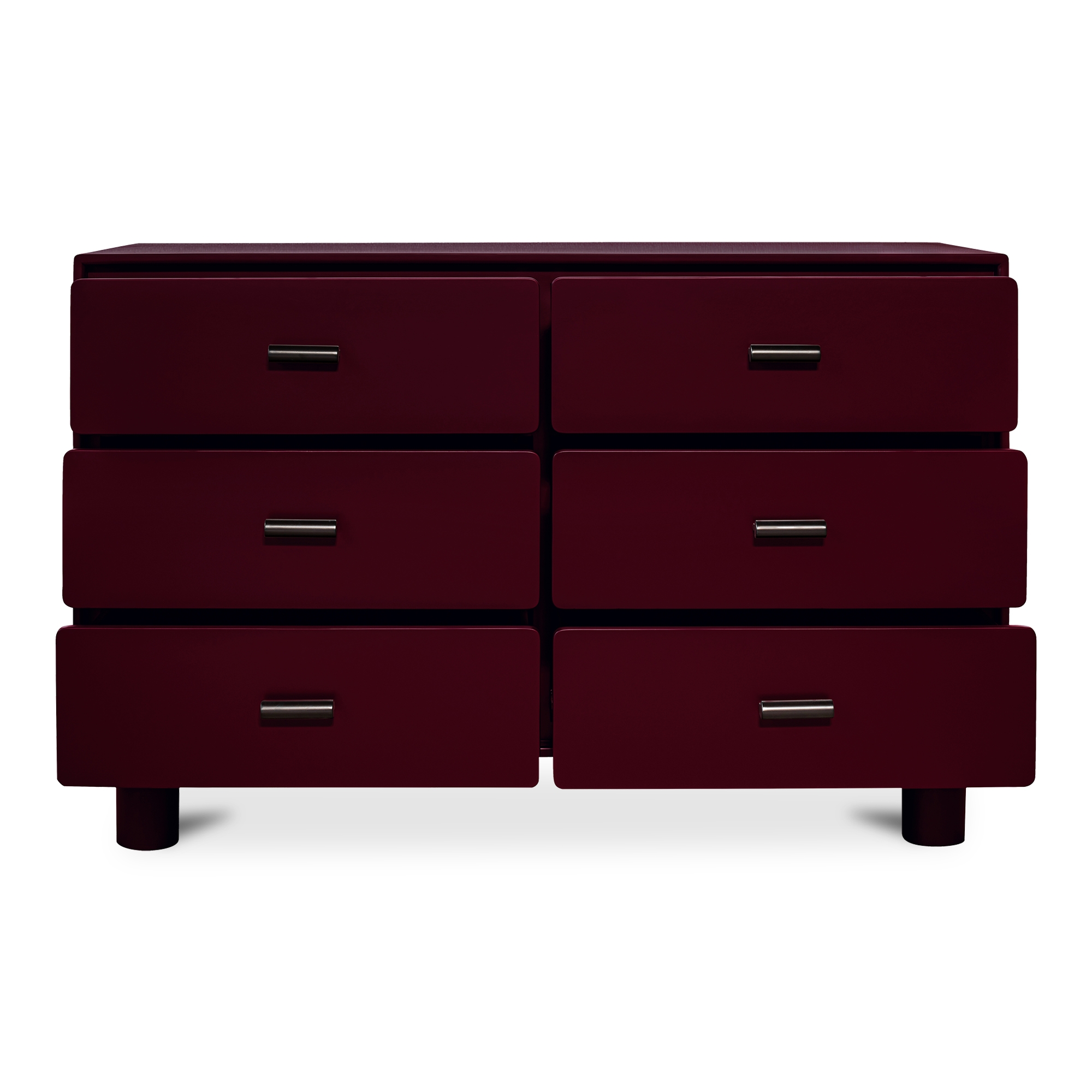 Jolene 6 Drawer Dresser Deep Red - Image 3