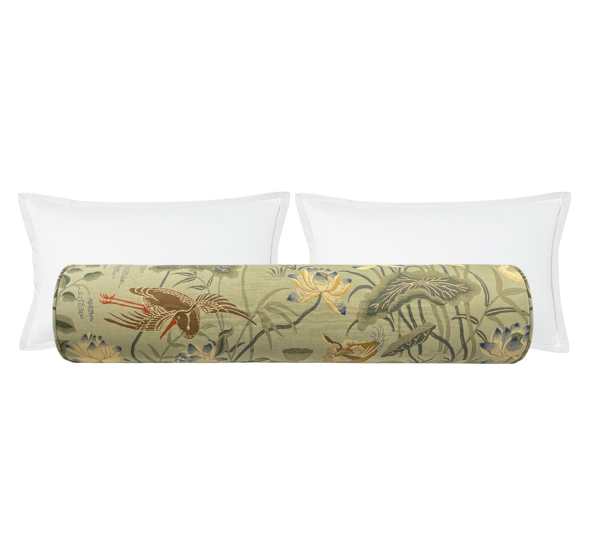 THE BOLSTER :: LOTUS GARDEN // AQUA | SCHUMACHER - Sample 4" X 4" - Image 0