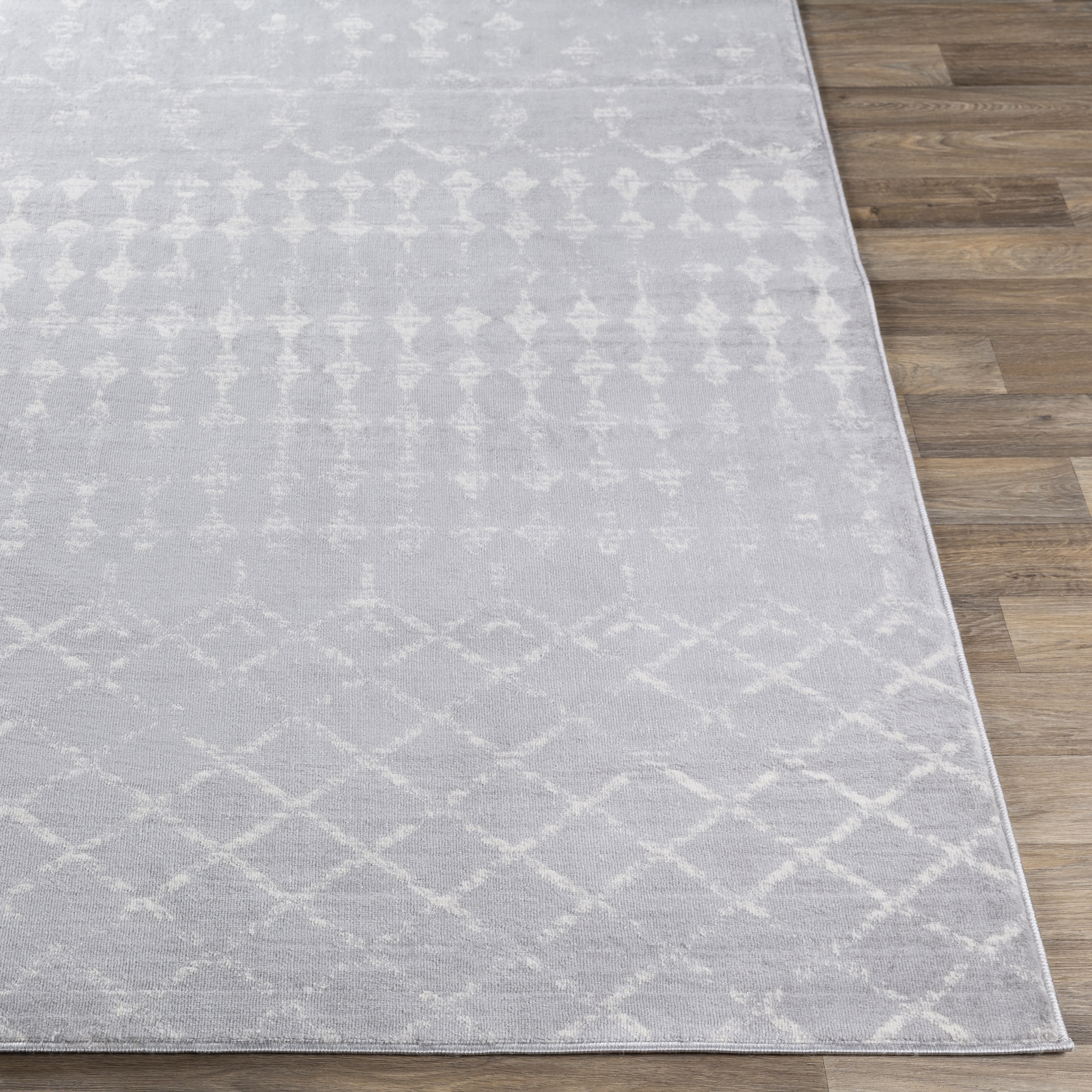 Roma Gray Indoor 7'10" x 10' Machine Woven Rug - Image 2