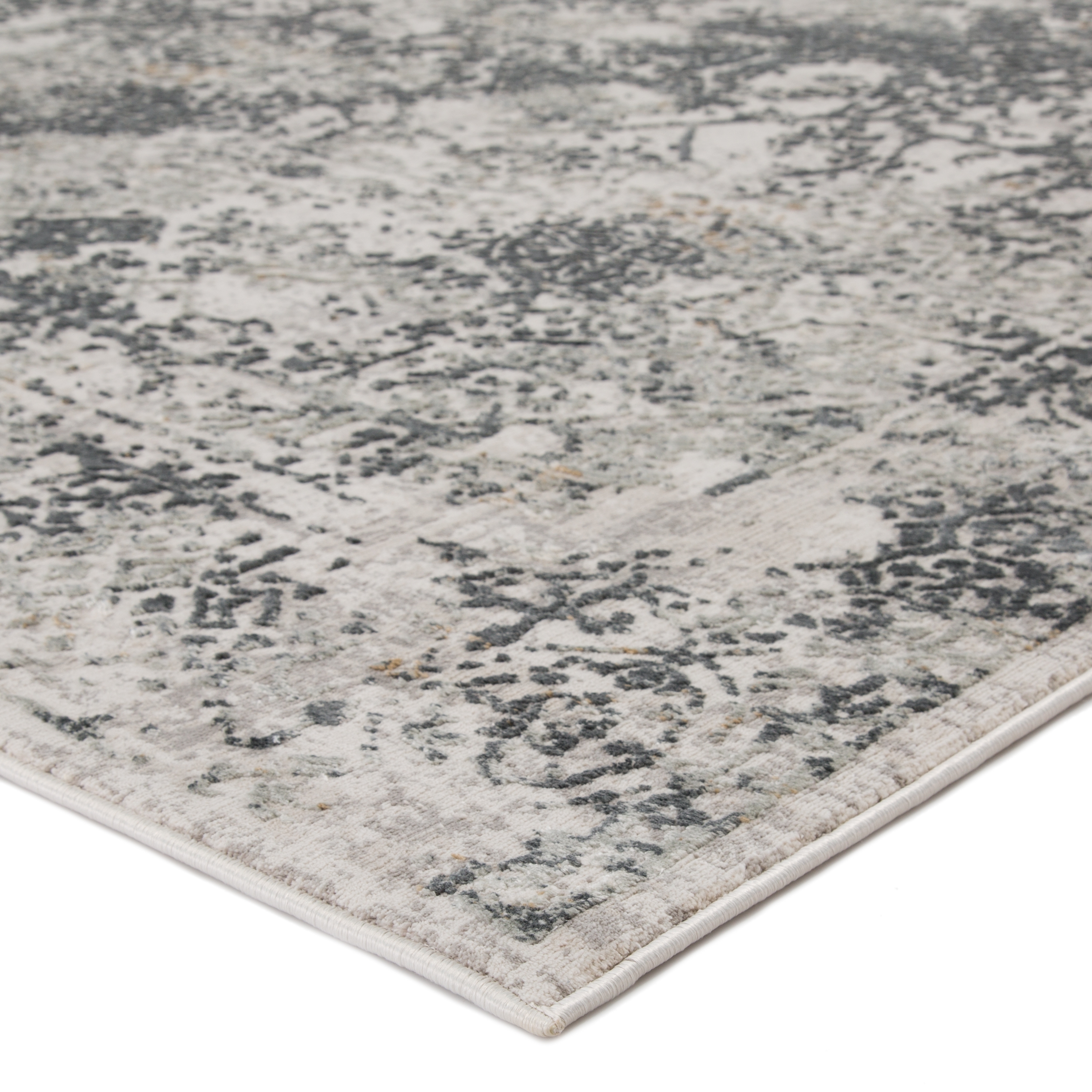 Yvie Abstract White/ Gray Area Rug (9' X 12') - Image 1