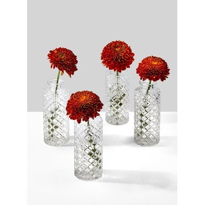4 Piece Gains Clear Glass Table Vase Set - Image 0