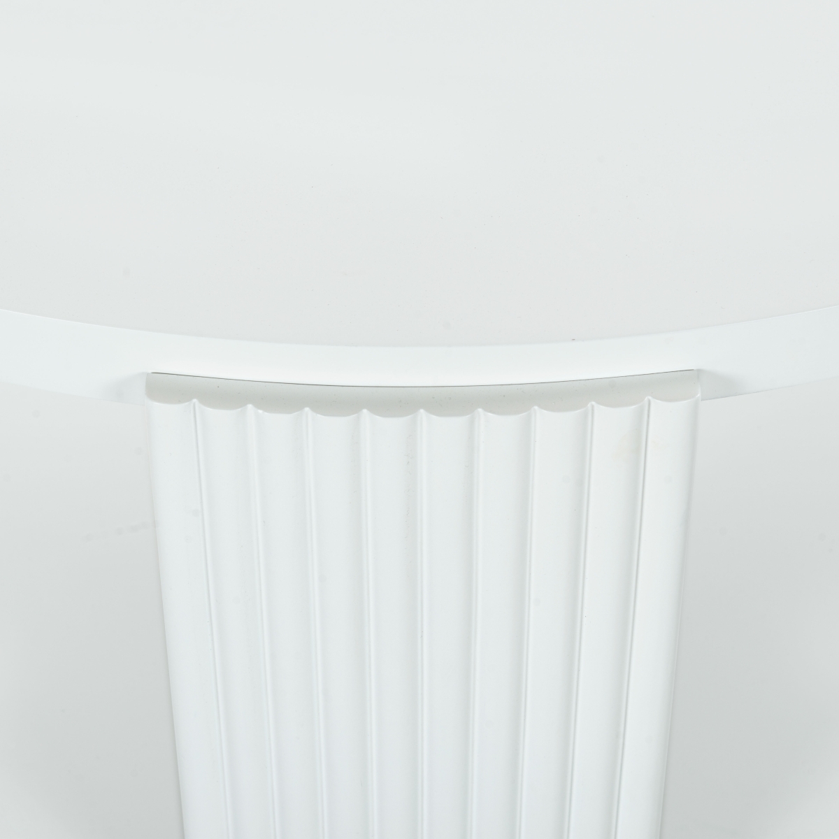 Liabella Round Wood Accent Table - White - Image 1