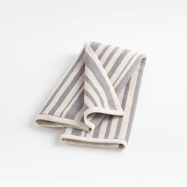 Elmont Slate Stripe Hand Towel - Image 0