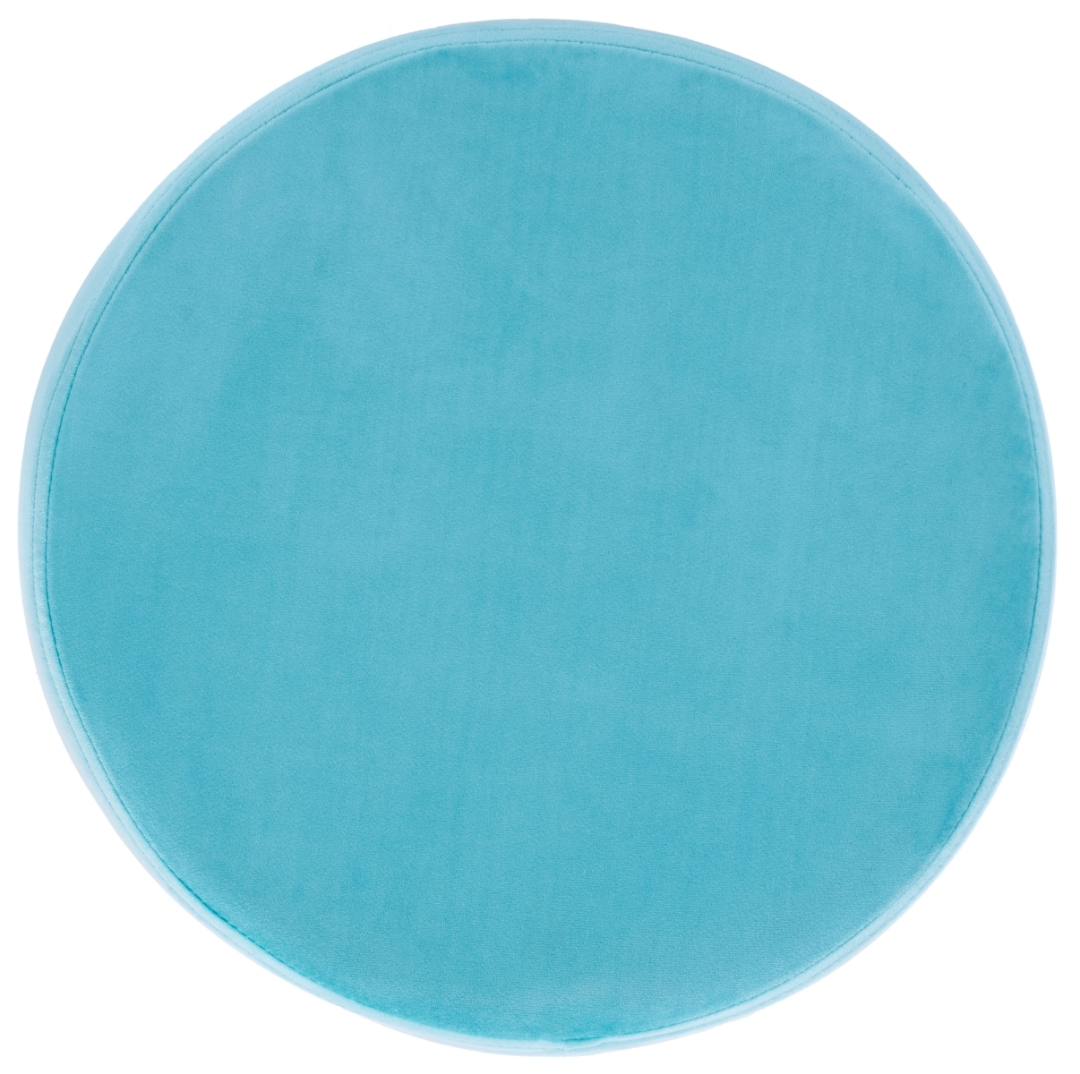 Abrea Round Ottoman - Aqua / Gold - Safavieh - Image 4
