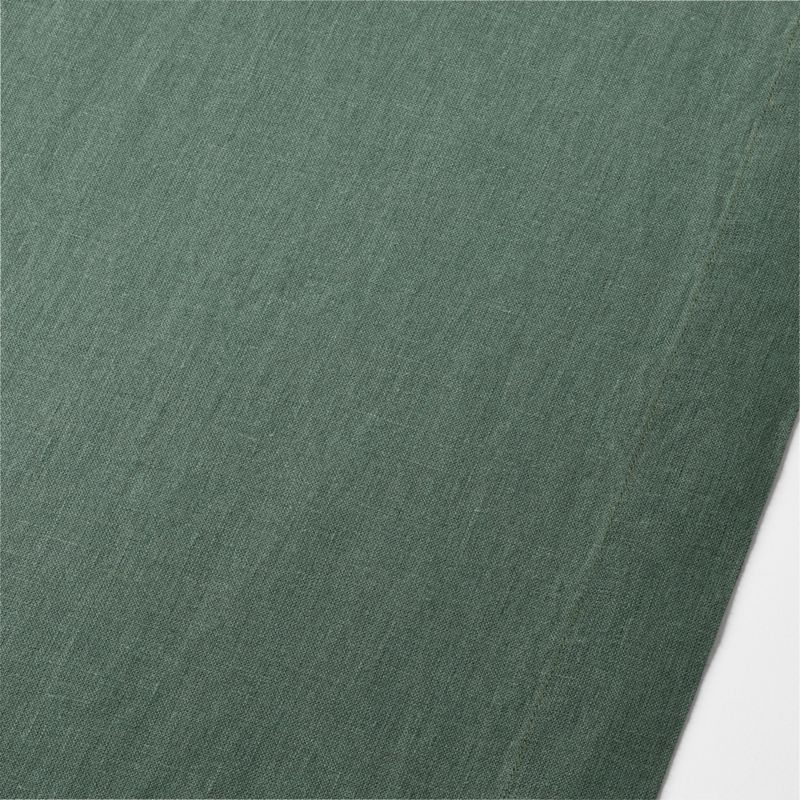 Marin 120" Pine Green EUROPEAN FLAX ™-Certified Linen Table Runner - Image 2