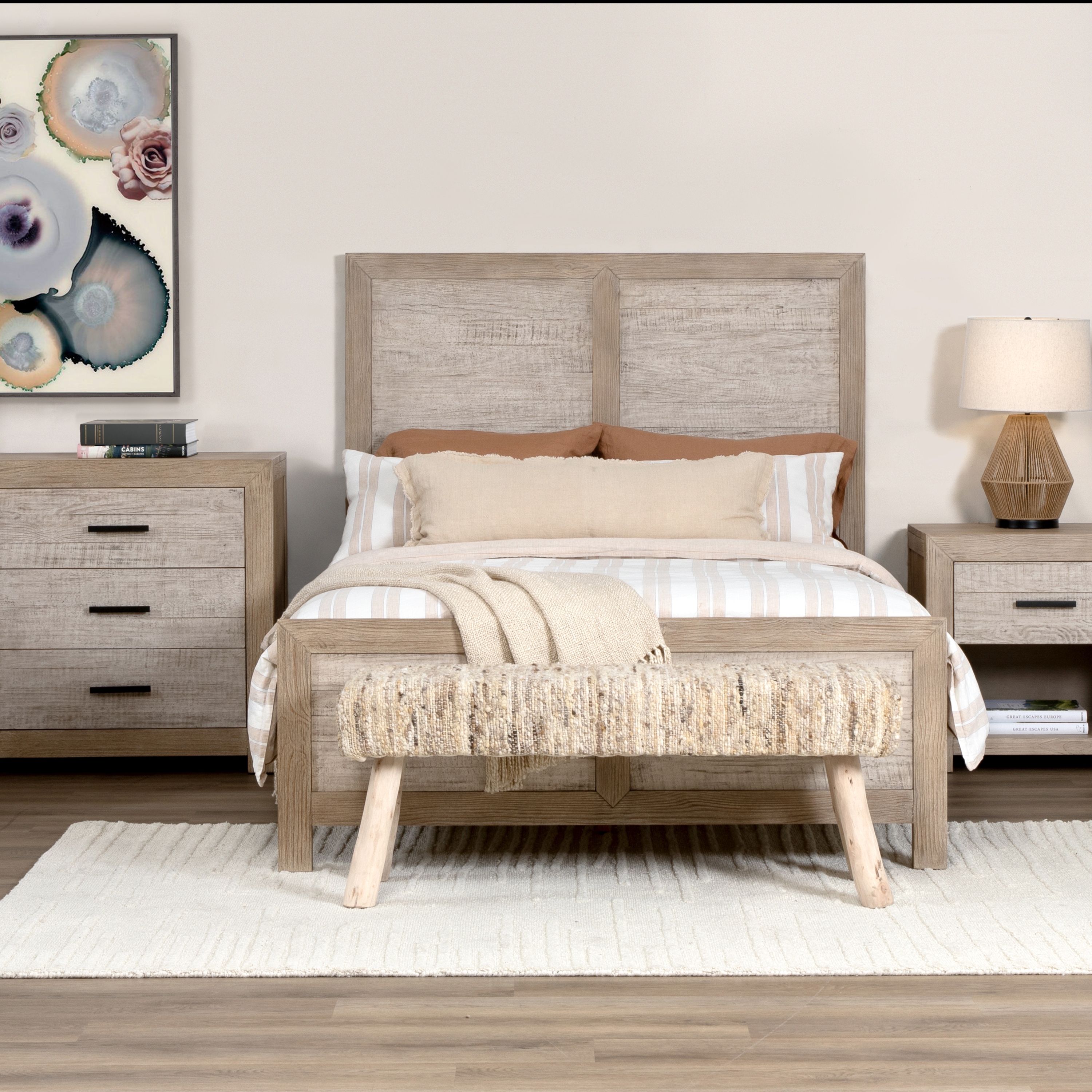Roux Bed Queen Light Warm Wash - Image 2