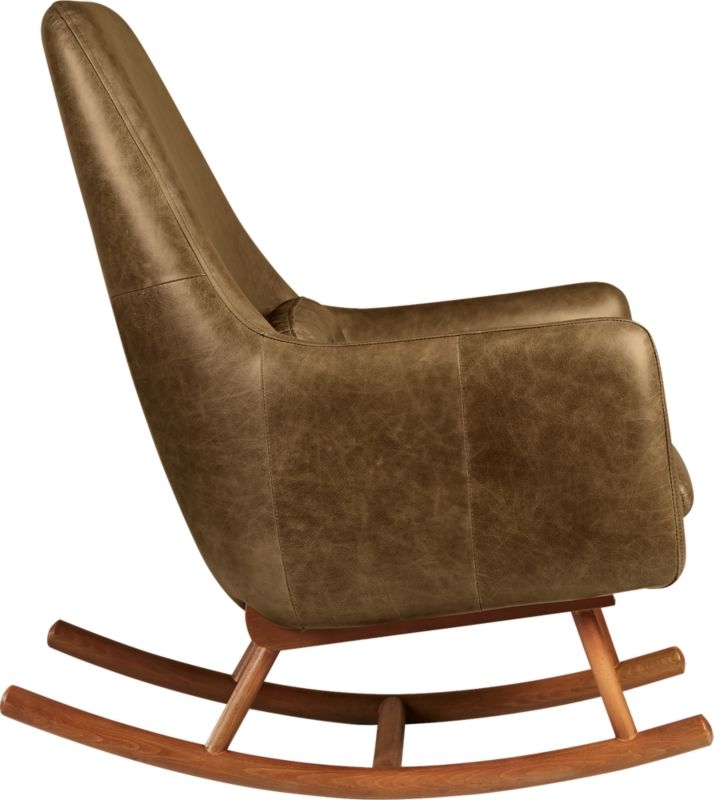 Saic Quantam Saddle Leather Rocking Chair - Image 3