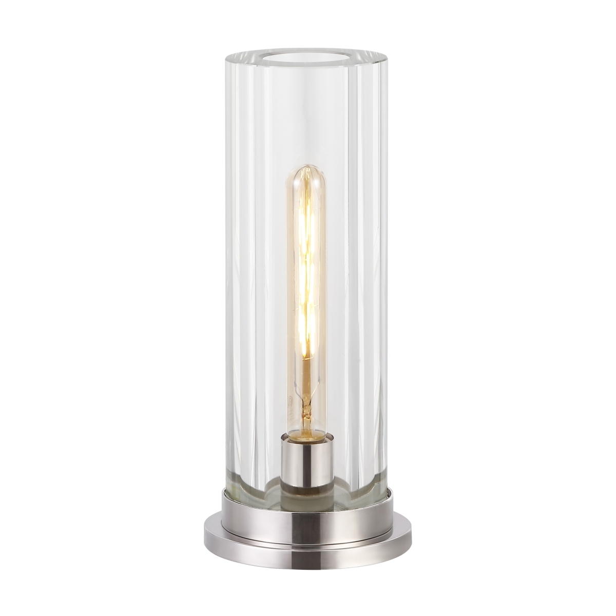Safavieh Couture Dellanora Tube Table Lamp - Silver/Clear - Image 2