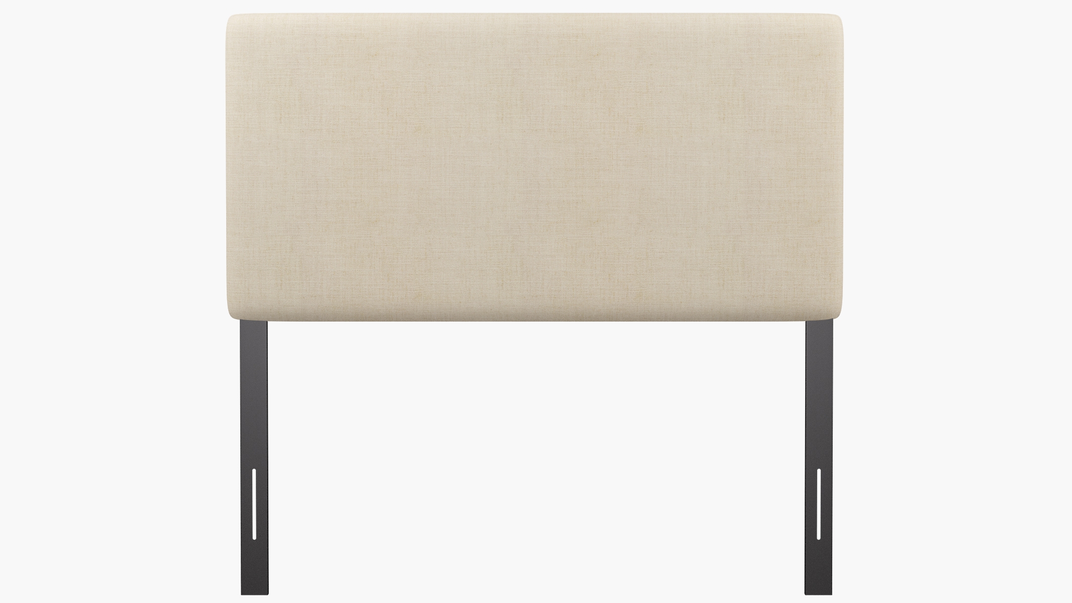 Square Back Headboard, Talc Everyday Linen, Full - Image 1