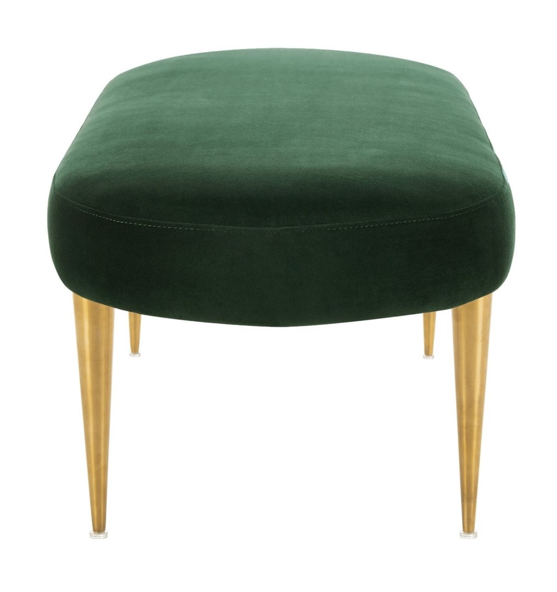 Corinne Velvet Oval Bench - Emerald - Safavieh - Image 2