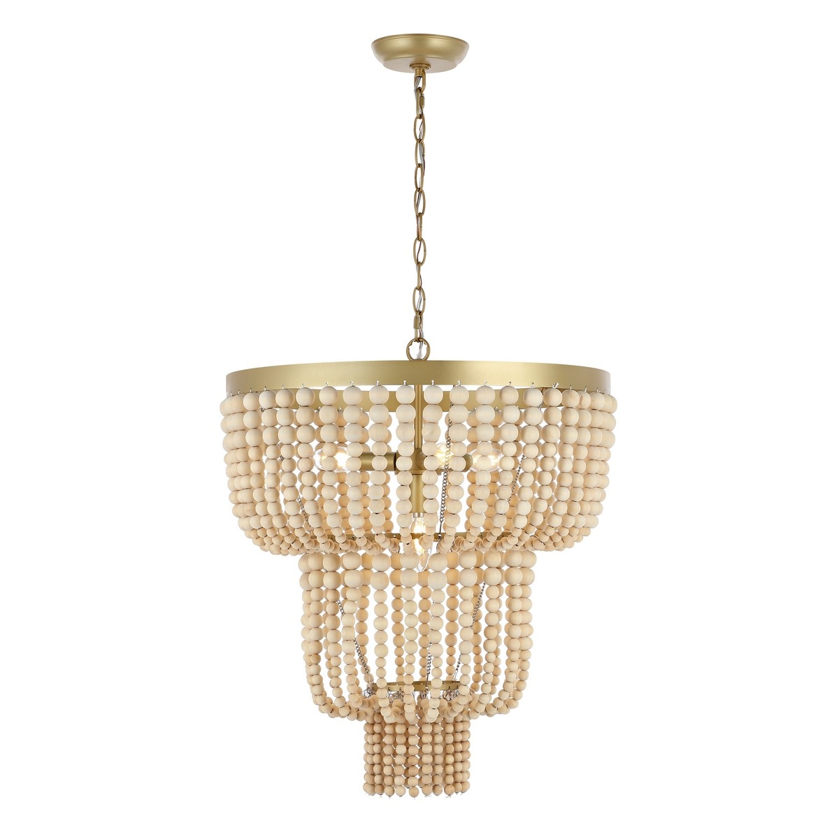 Aleynne 4Lt 20.75" Chandelier - Gold/Natural - Image 0