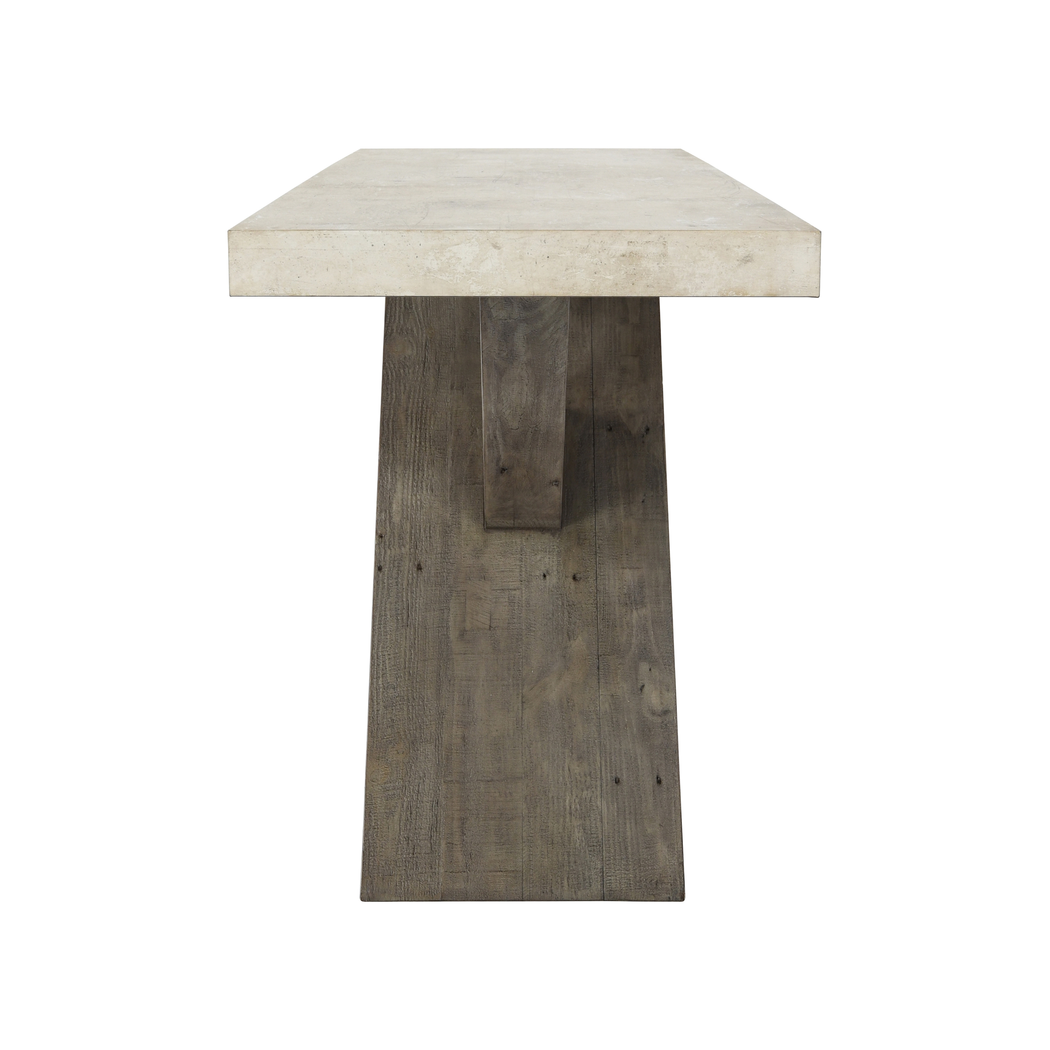 Durant Console Table Distressed Gray/Antique White - Image 2