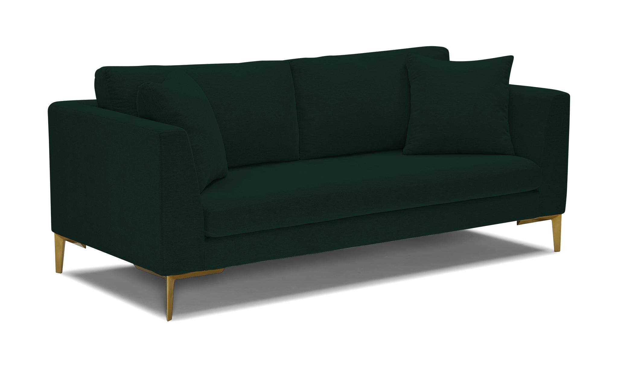 Green Ainsley Mid Century Modern Sofa - Royale Evergreen - Image 1
