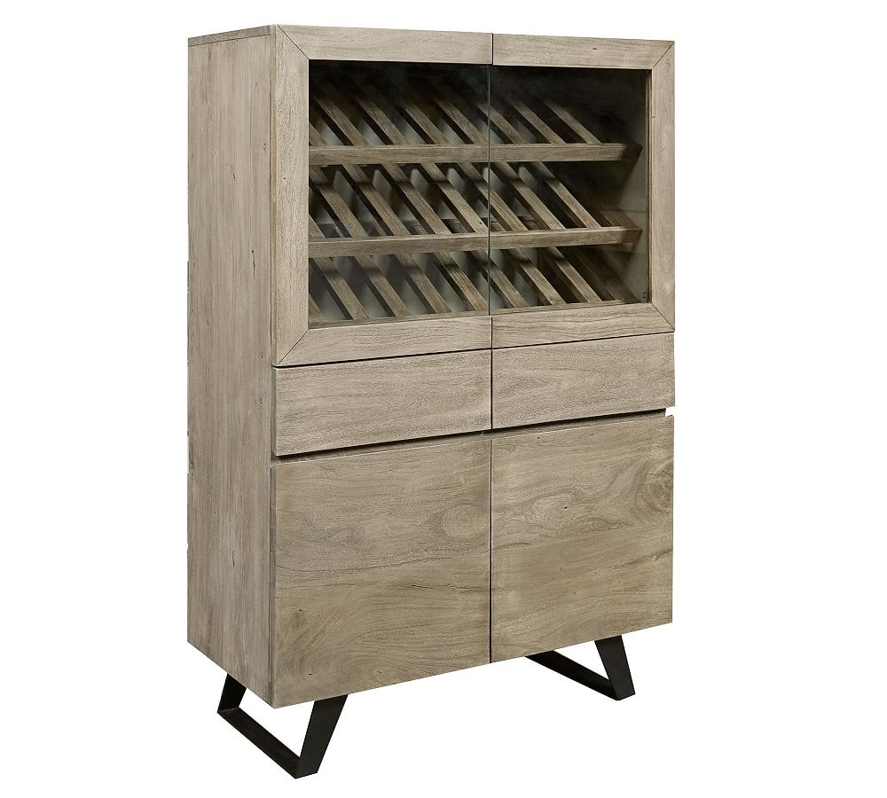 Jerry 40" Bar Cabinet, Brown - Image 0