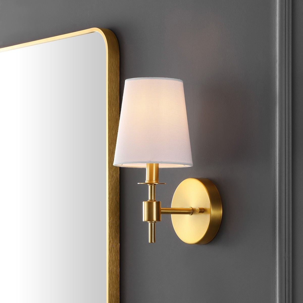 Dalany 7" Wall Sconce - Brass - Safavieh - Image 1