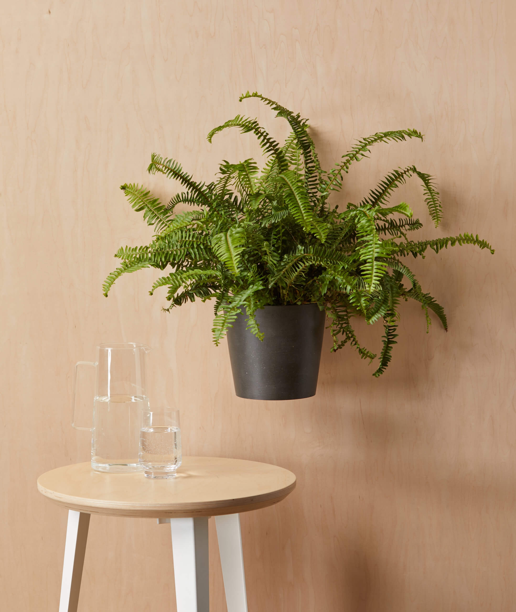 Ecopots Round Wall Hanging Pot - Medium (8") -  Charcoal - Image 0