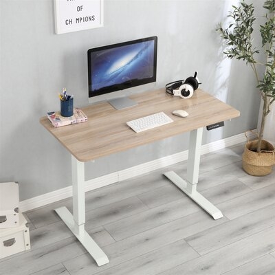 Height Adjustable Standing Desk with Built in Outlets - Image 0