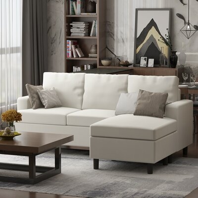 Juliyanna 77.5'' Wide Reversible Modular Sofa & Chaise - Image 0