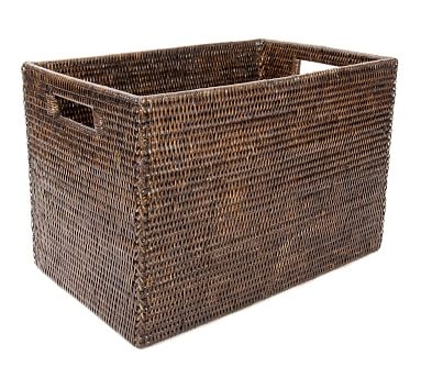 Tava Handwoven Rattan Legal File Box With Lid, White Wash - Image 4