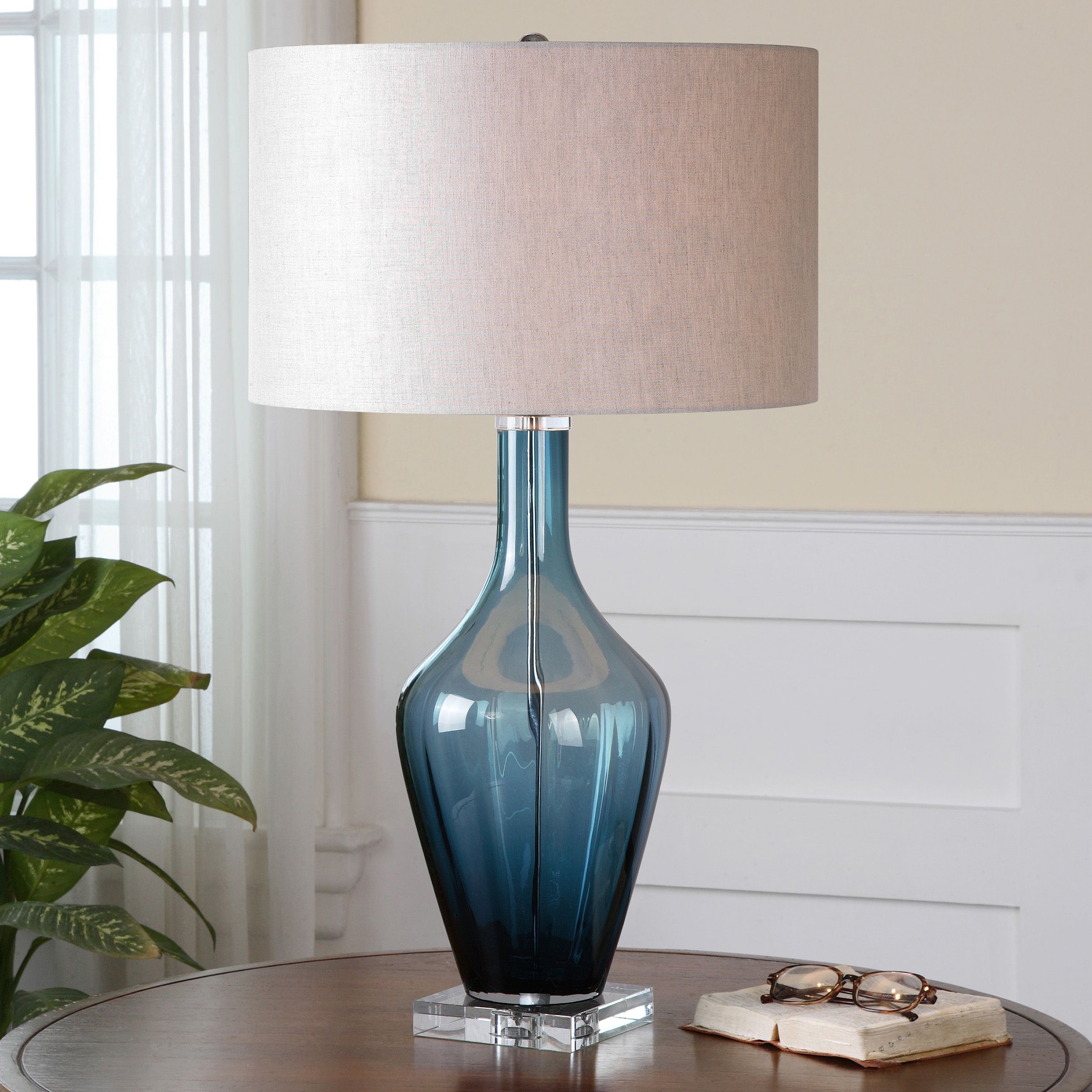 Hagano Blue Glass Table Lamp - Image 0