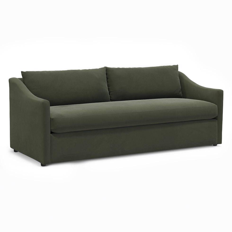 Landry 84.5" Velvet Sofa Bed - Hale Fir Green - Image 0