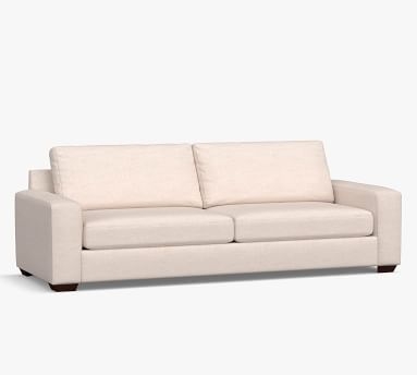 Big Sur Square Arm Upholstered Grand Sofa 2-Seater, Down Blend Wrapped Cushions, Performance Heathered Basketweave Dove - Image 4