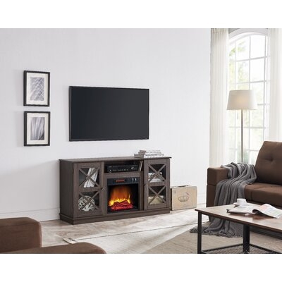 Chocheles TV Stand for TVs up to 65" with Electric Fireplace Included - Image 0