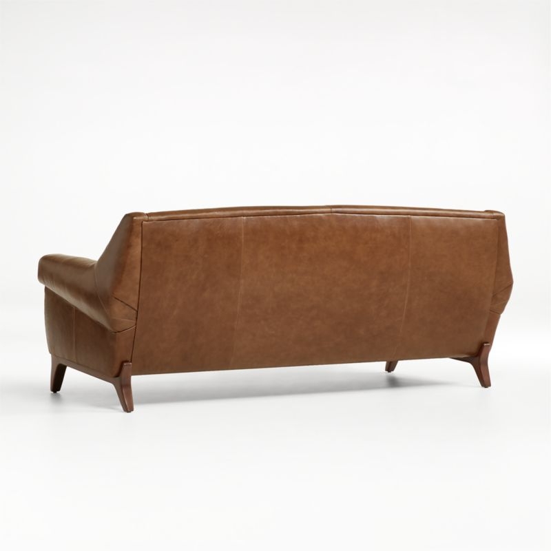 Jesper Small Space Mid-Century Leather Sofa - Image 3