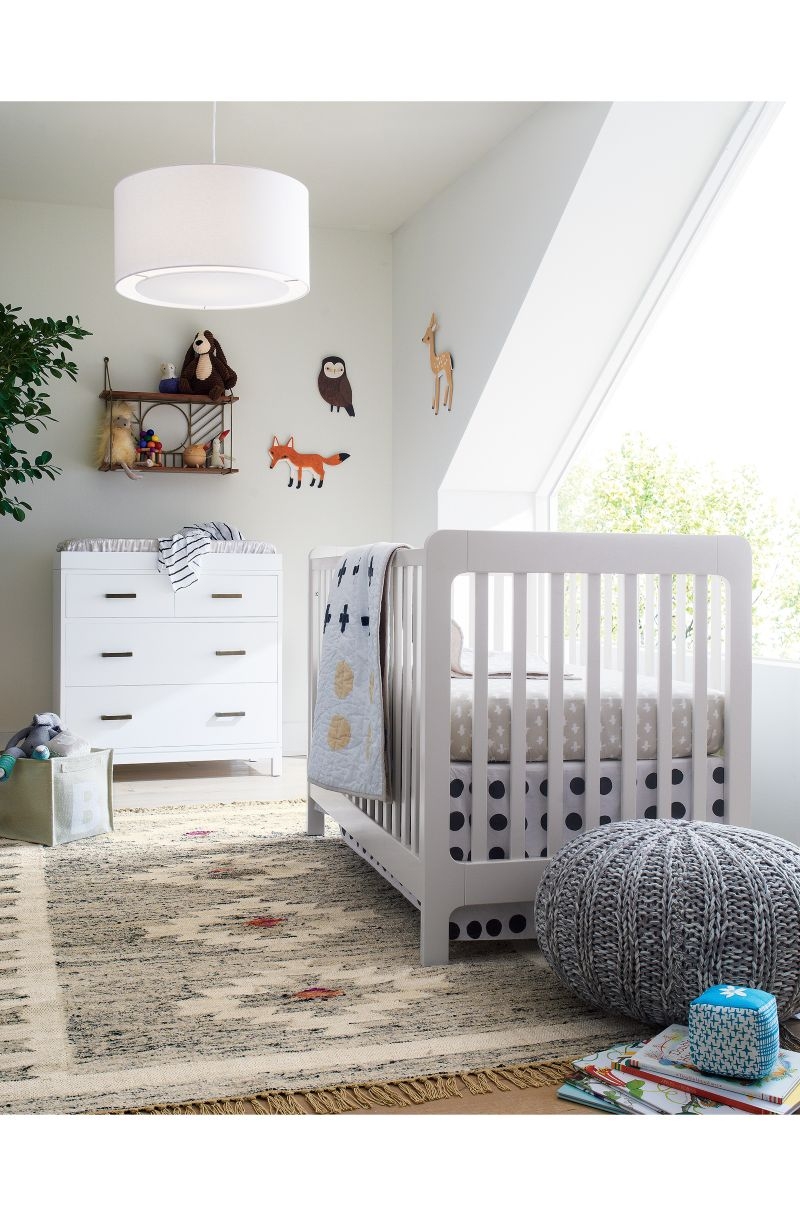 Parke 36" White Wood 4-Drawer Kids Dresser - Image 1