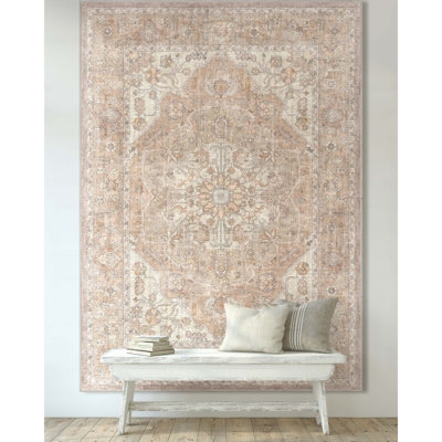 Well Woven Apollo Antigua Persian Oriental Flatweave Beige Area Rug - Image 0