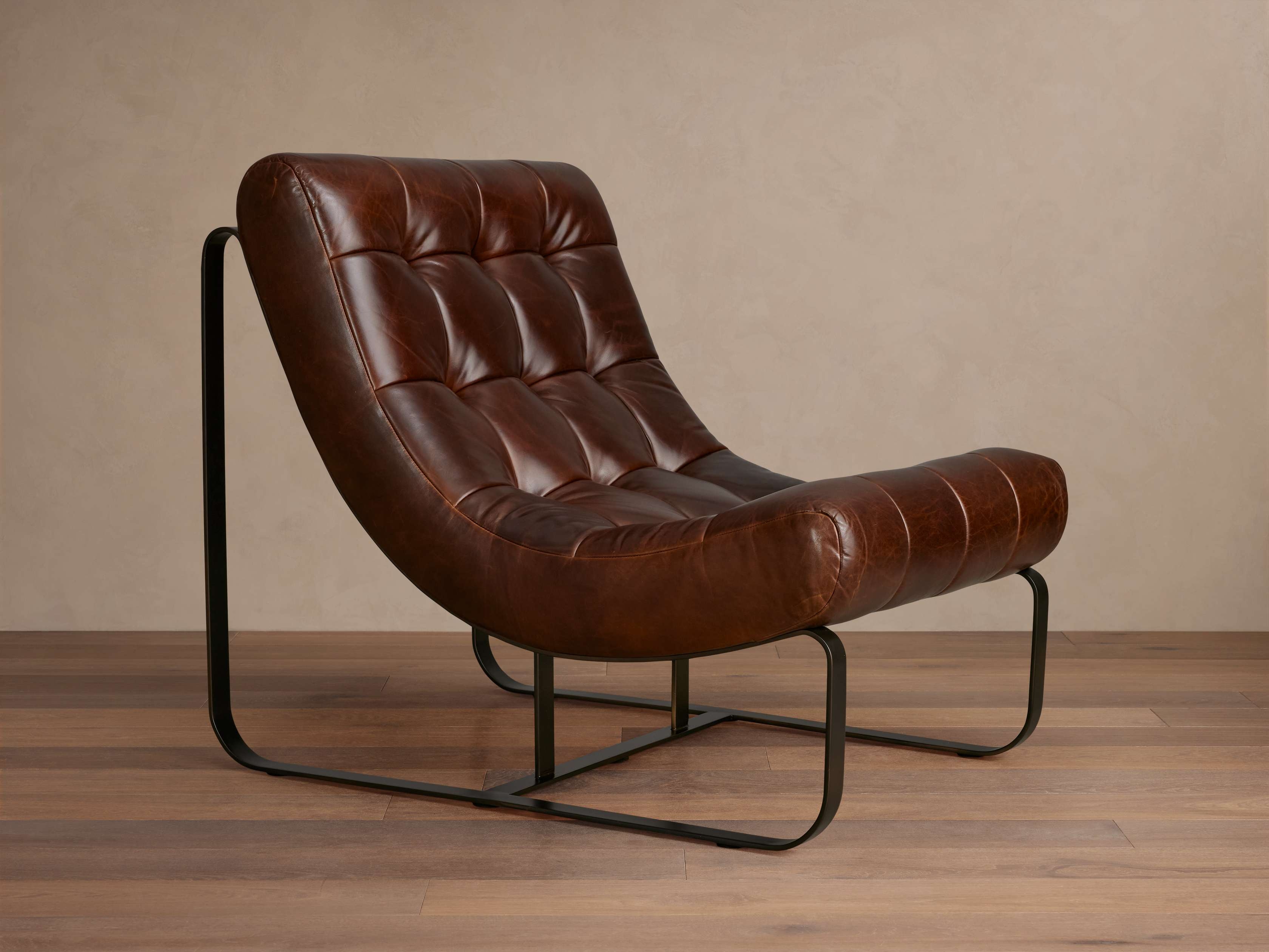 Callaway Chair in Leather Brown  Mont Blanc Cocoa - Image 0