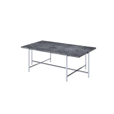 Coffee Table, Faux Marble & Chrome - Image 0