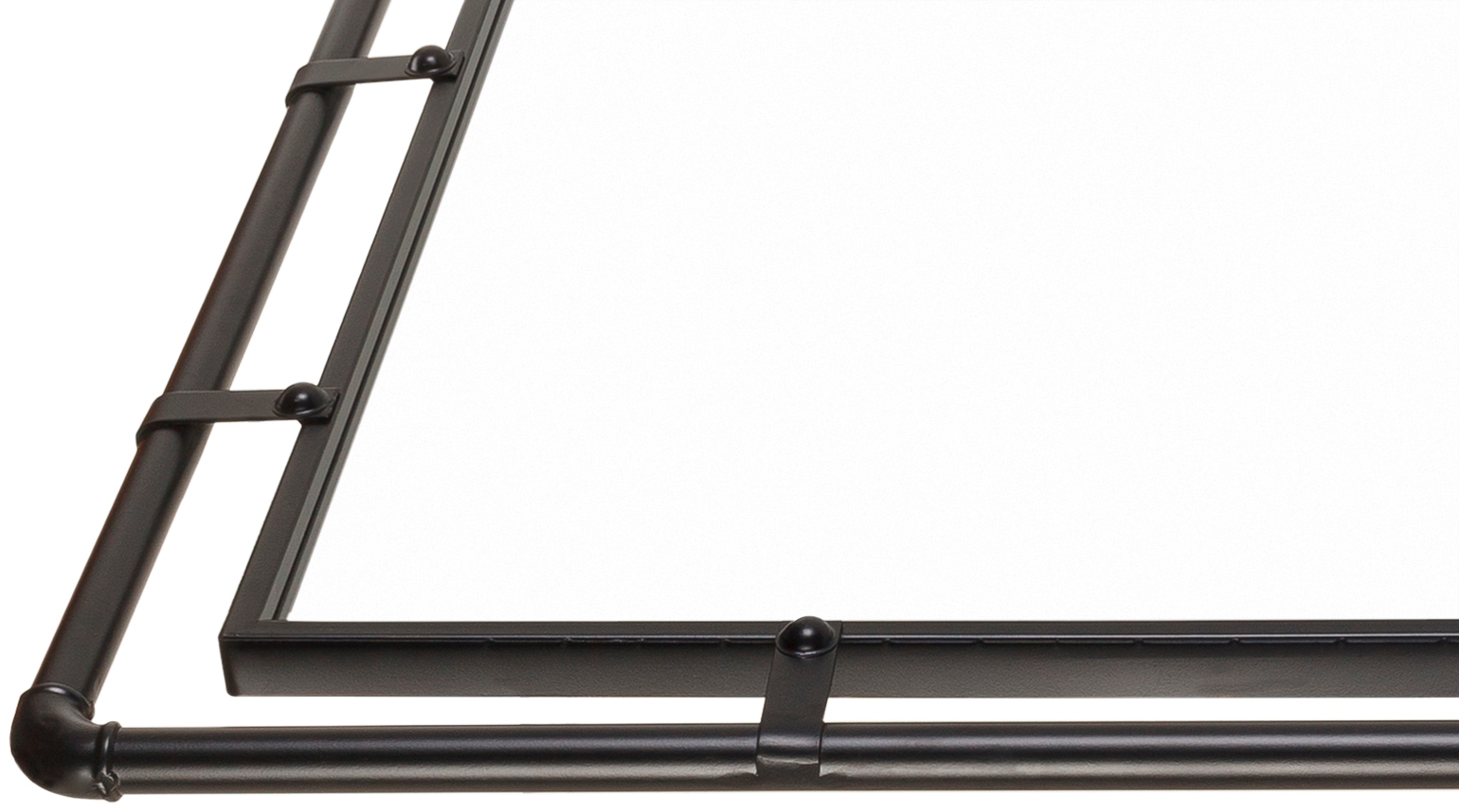 Indus Black 35"H x 24"W x 1"D Accent Mirror - Image 1